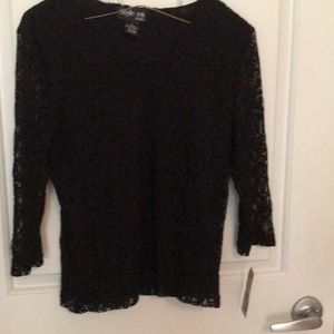 Gorgeous black lace top - Petite- BNWT